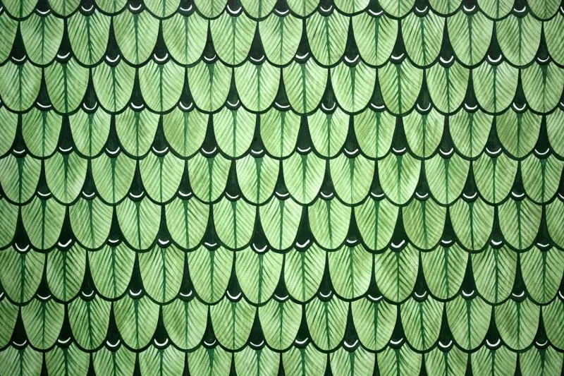 Custom Wallpaper Art Mural British Style Feather Leaf (㎡)