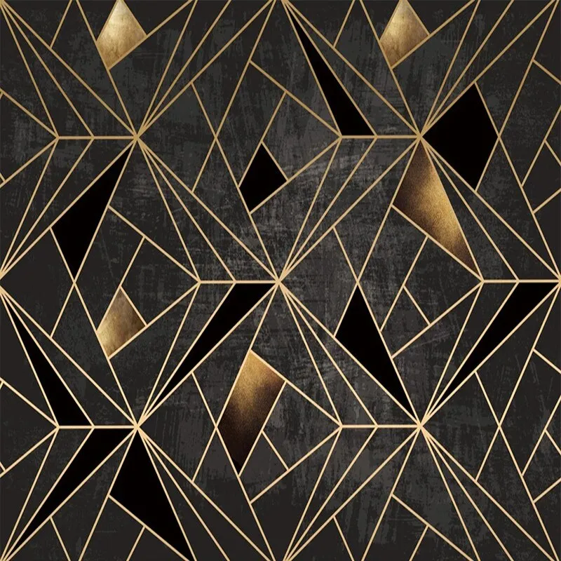 Custom Wallpaper Mural Abstract Art Geometric Pattern (㎡)