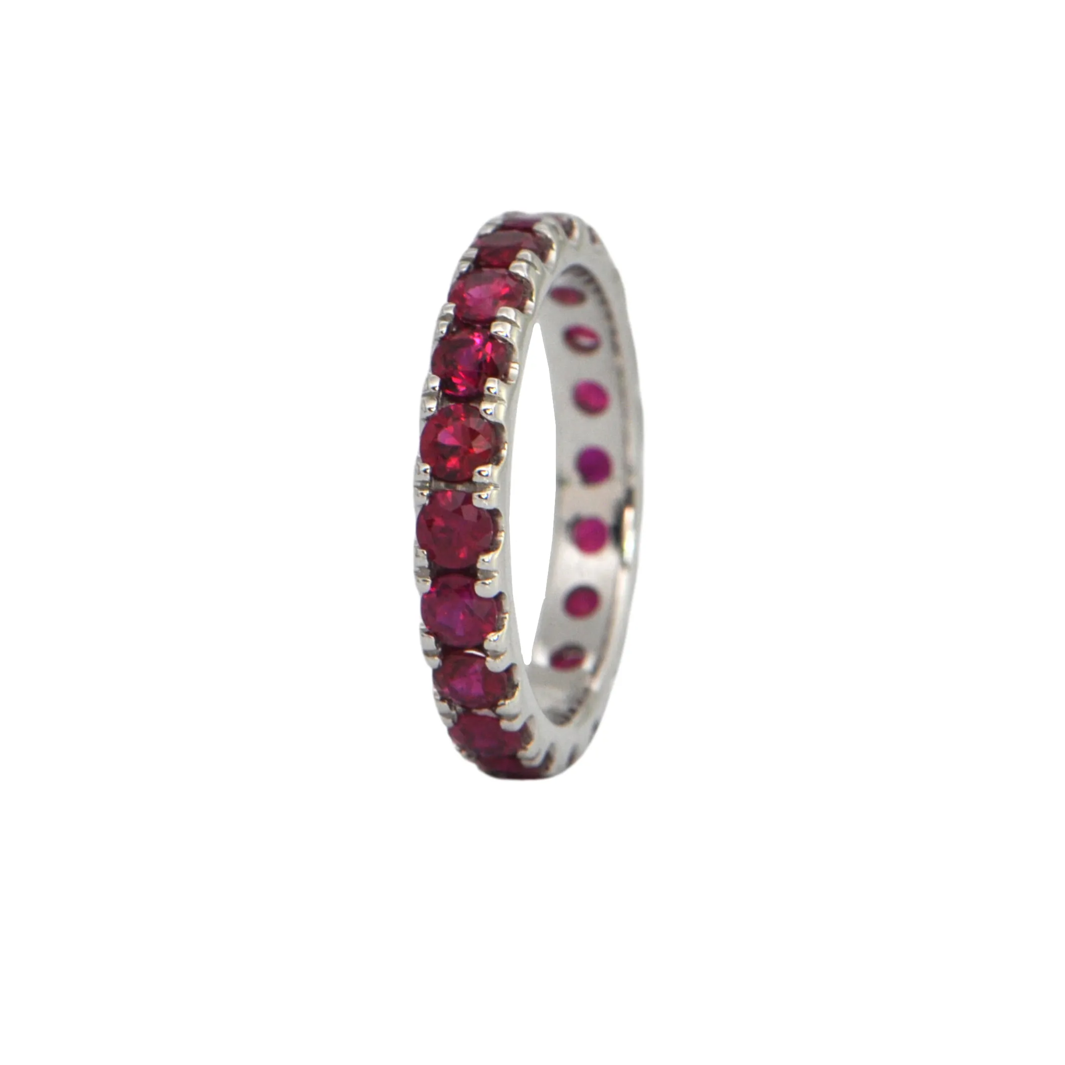 Daisy Exclusive 2.43 ct Burmese Ruby Eternity Band 18k