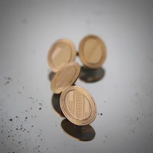 Deco Machine-Turned Cufflinks