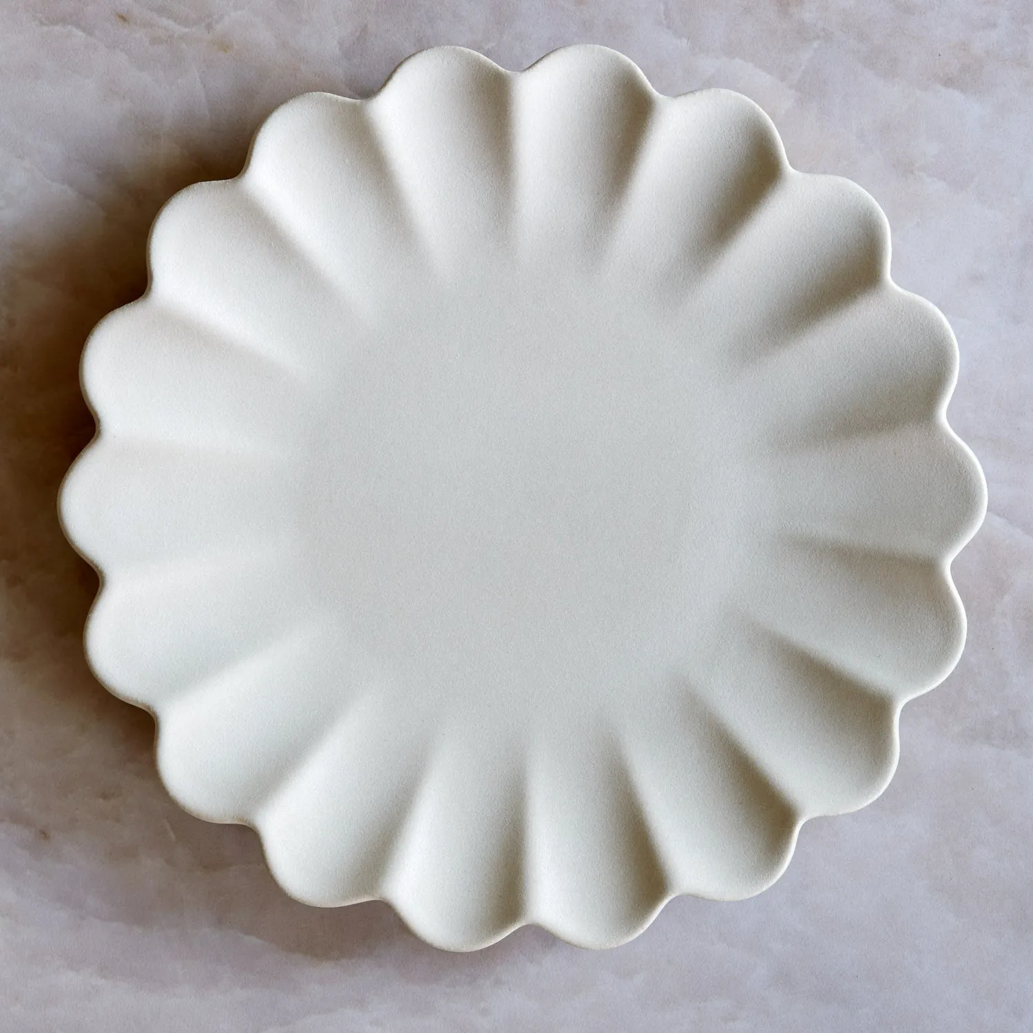 Dhalia Stoneware Salad Plate, Set of 4 (White) - Preorder