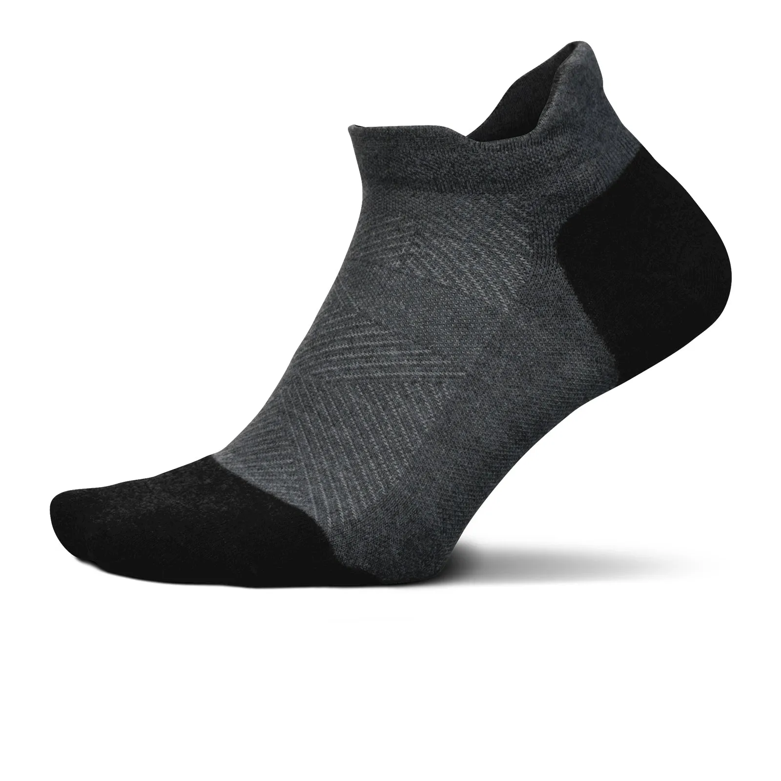 Feetures EC504160 Elite Max Cushion No Show Tab Sock (Unisex) - Gray