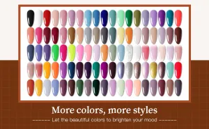 Gel Polish collection! all 216 colors & free color chart (216 PCS Gel Nail Polish Kit Soak off Gel Polish Collections Gifts for Manicure Lovers)