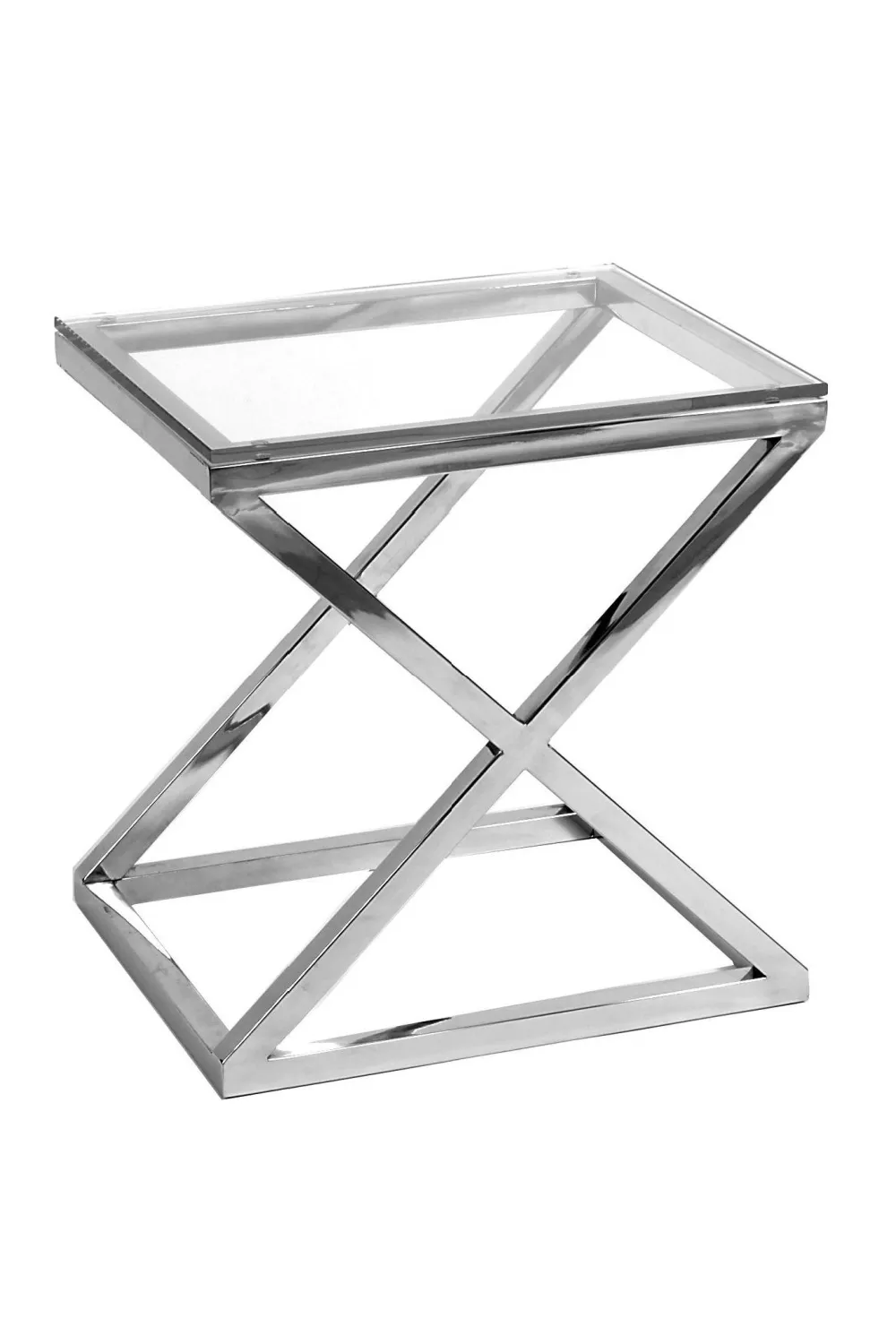 Glass Side Table | Eichholtz Criss Cross