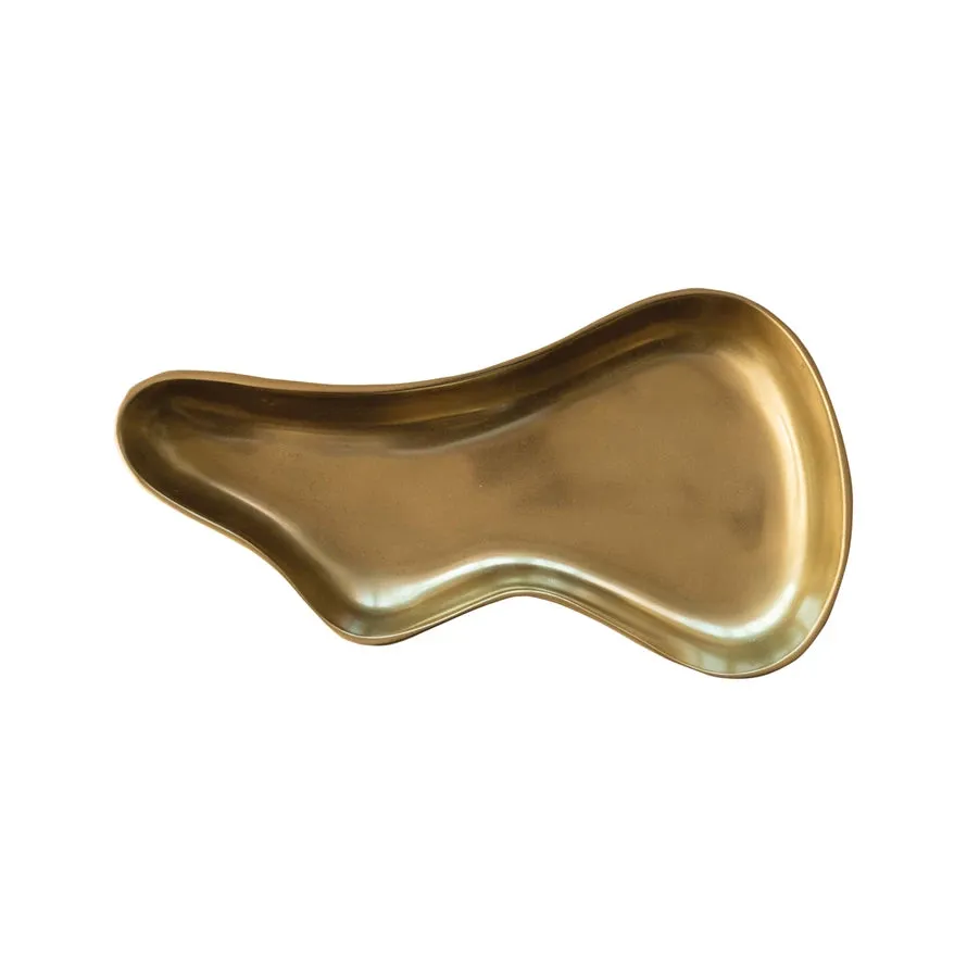 Gold Aluminum Organic Shaped Tray