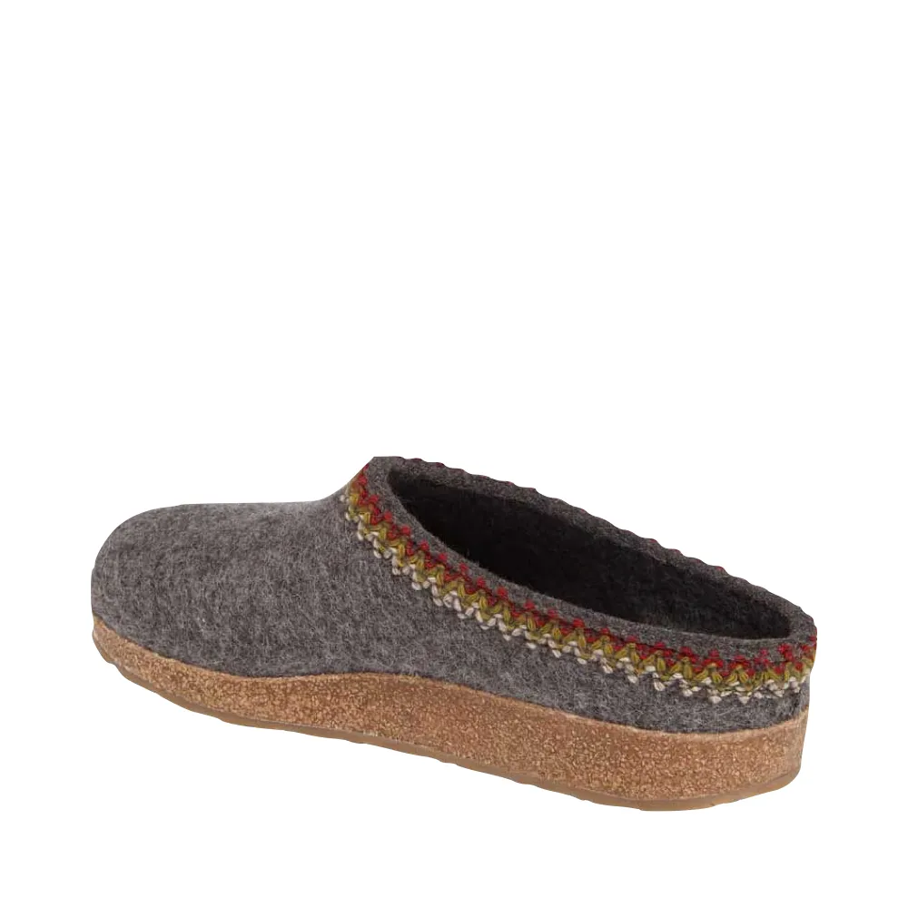 Haflinger Women's Zigzag Grizzly Wool Clog (Grey)