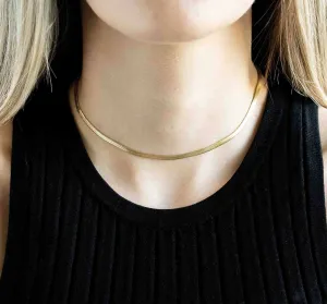 Herringbone Choker | Gold