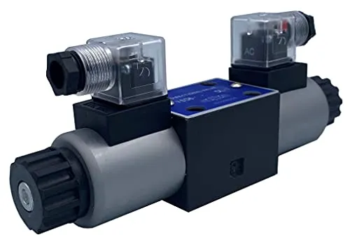 Hydraulic Directional Control Solenoid Valve D03 (NG6) 21 GPM 4560 psi, AC or DC 3 Position (24VDC, C-All Ports Closed in Center Position)