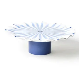 Iris Blue Burst Cake Stand