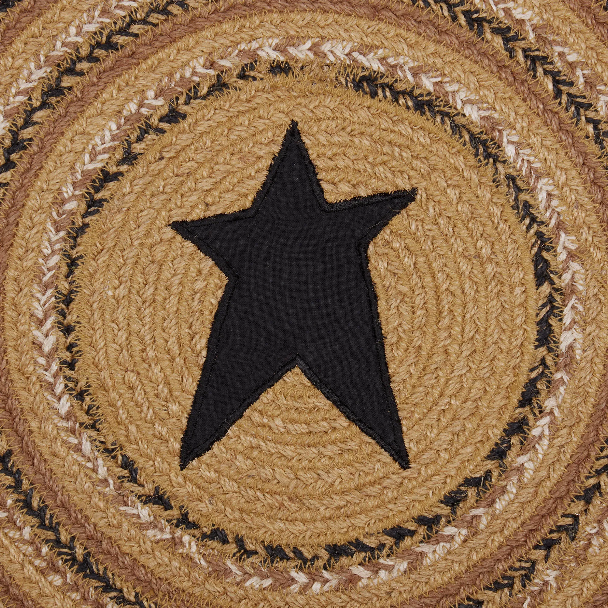 Kettle Grove Jute Chair Pad Applique Star