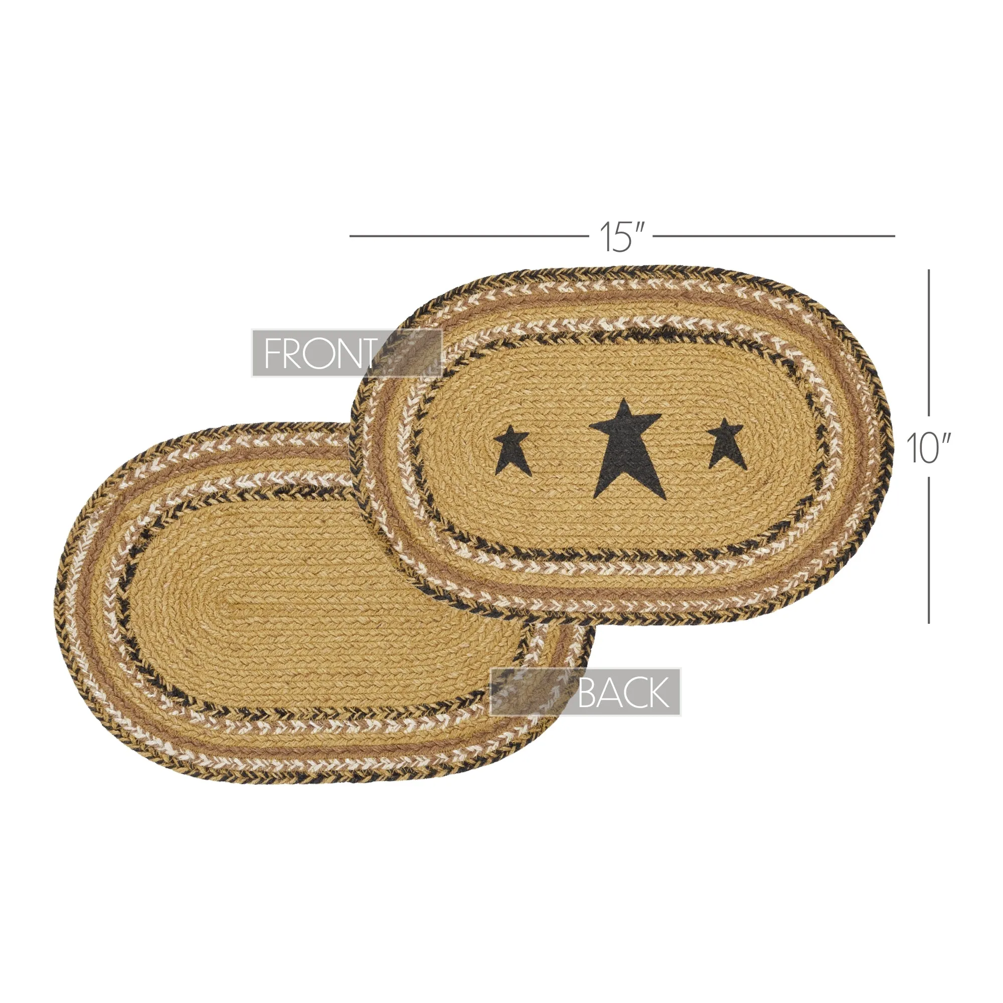 Kettle Grove Jute Placemat Stencil Stars