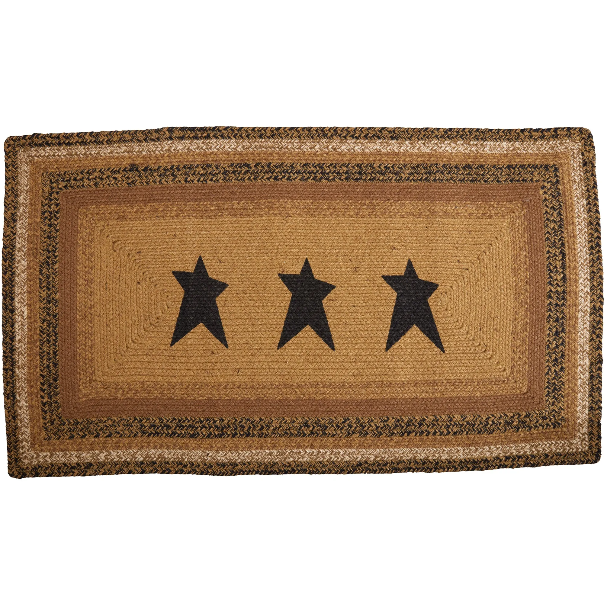 Kettle Grove Jute Rug Stencil Stars