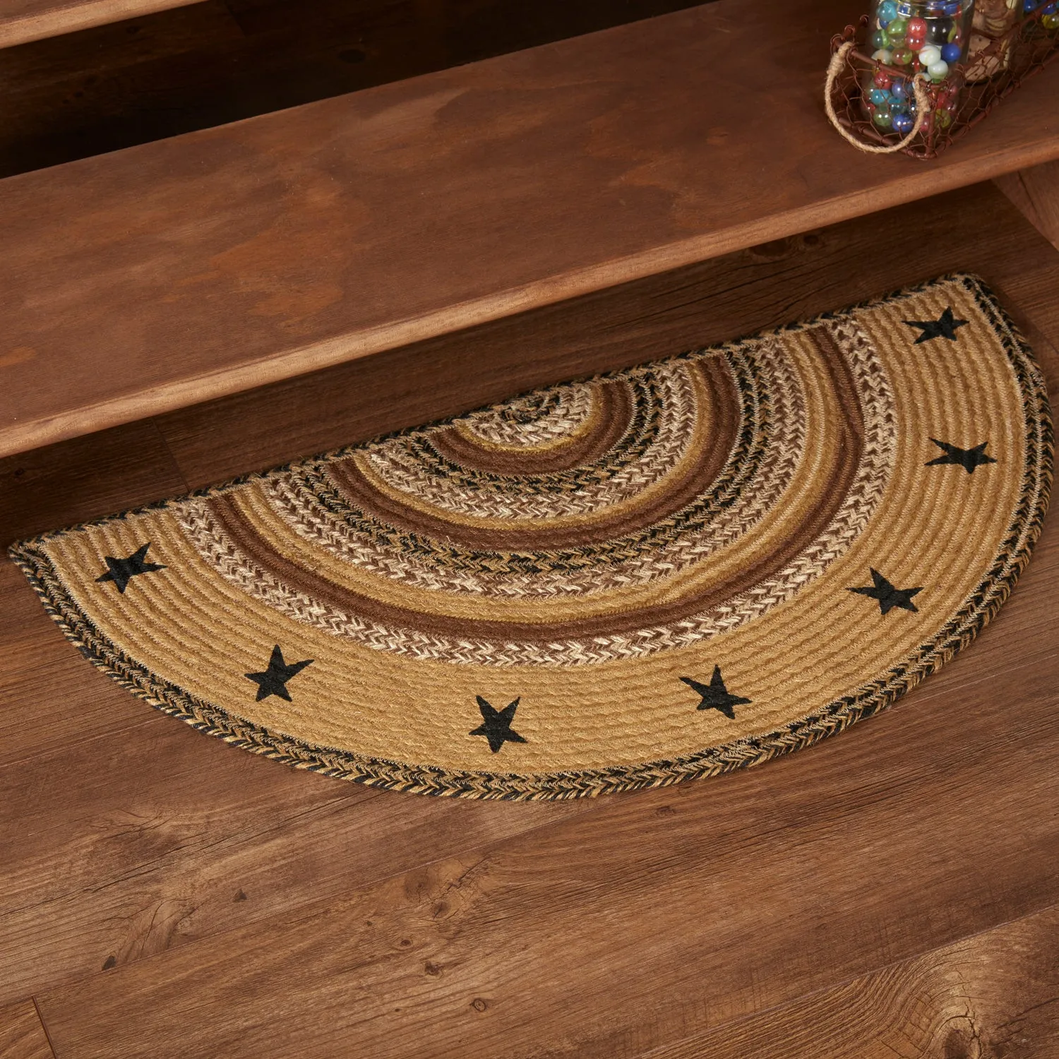 Kettle Grove Jute Rug Stencil Stars