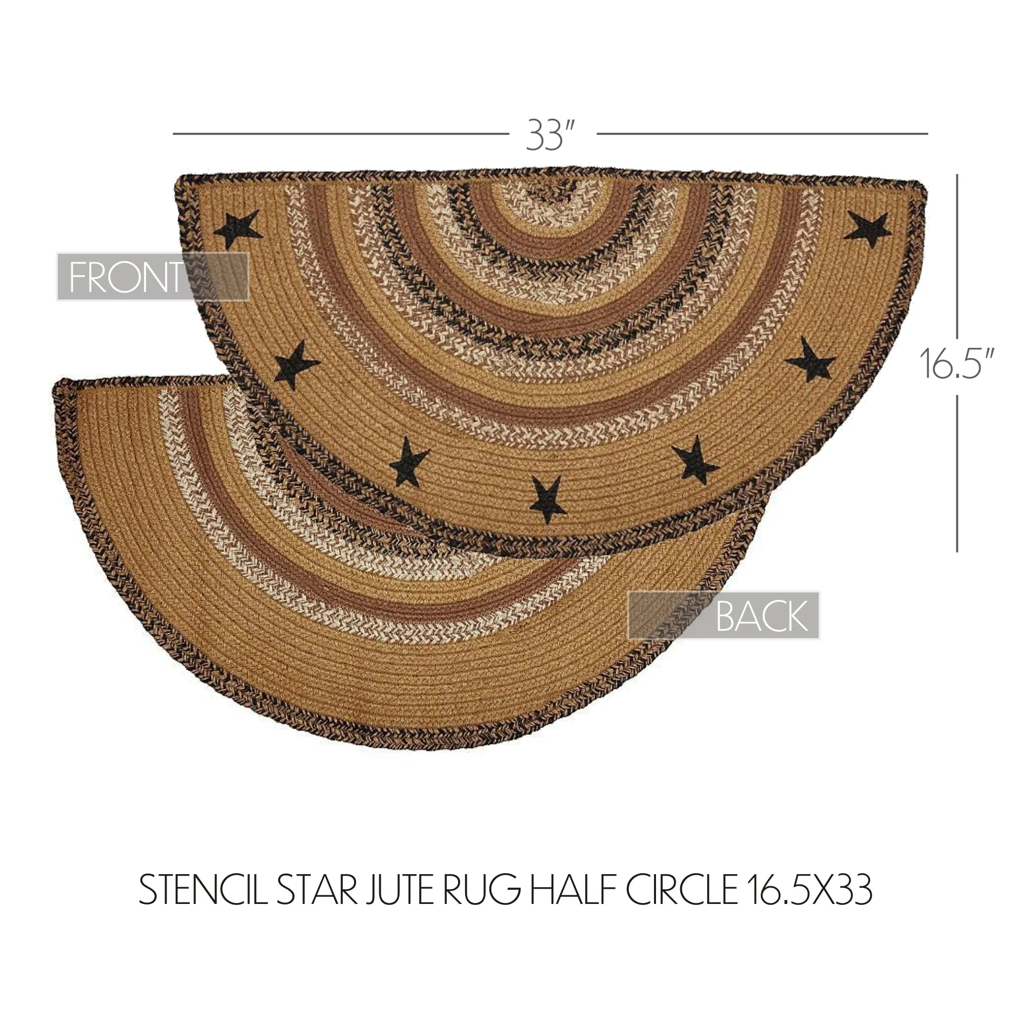 Kettle Grove Jute Rug Stencil Stars