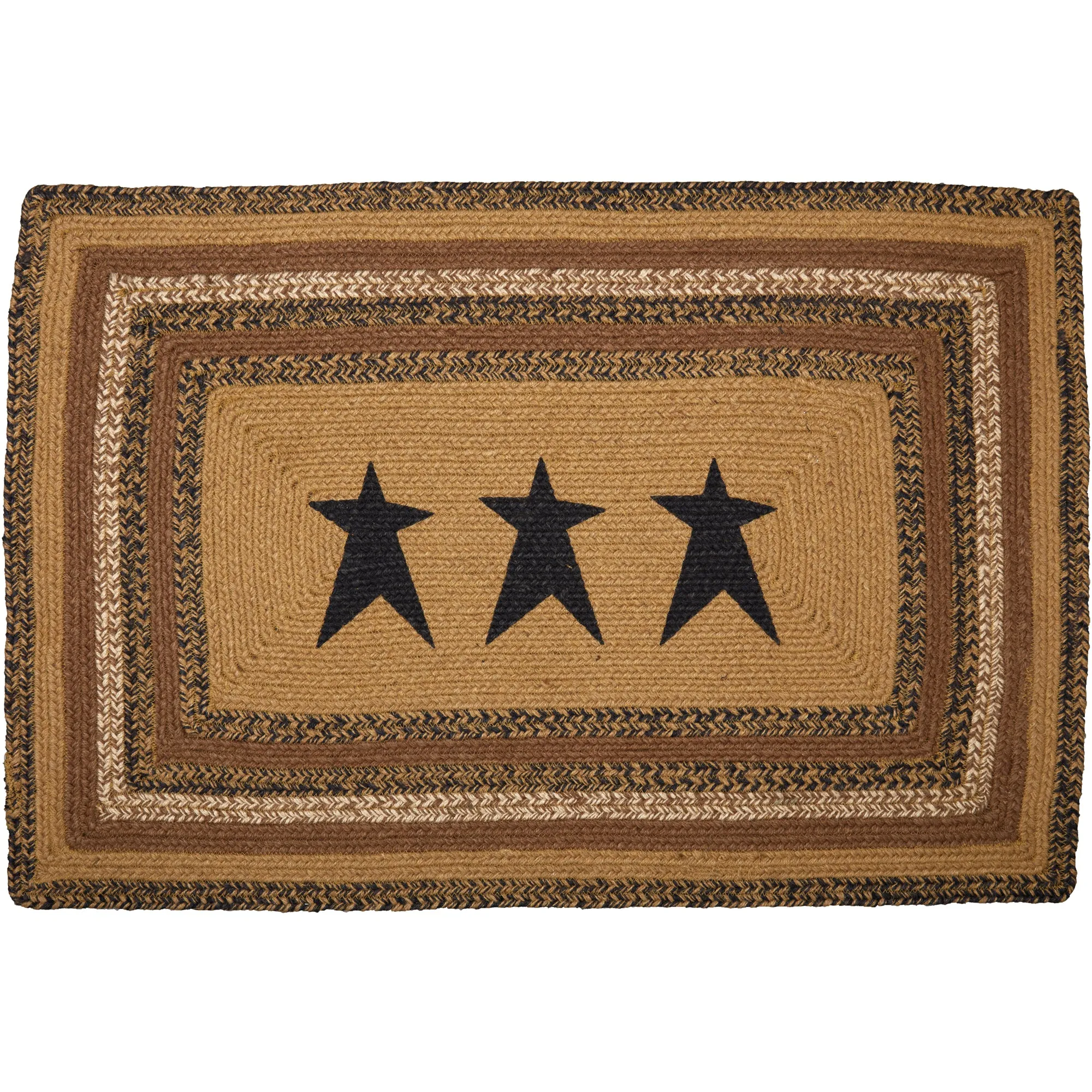 Kettle Grove Jute Rug Stencil Stars