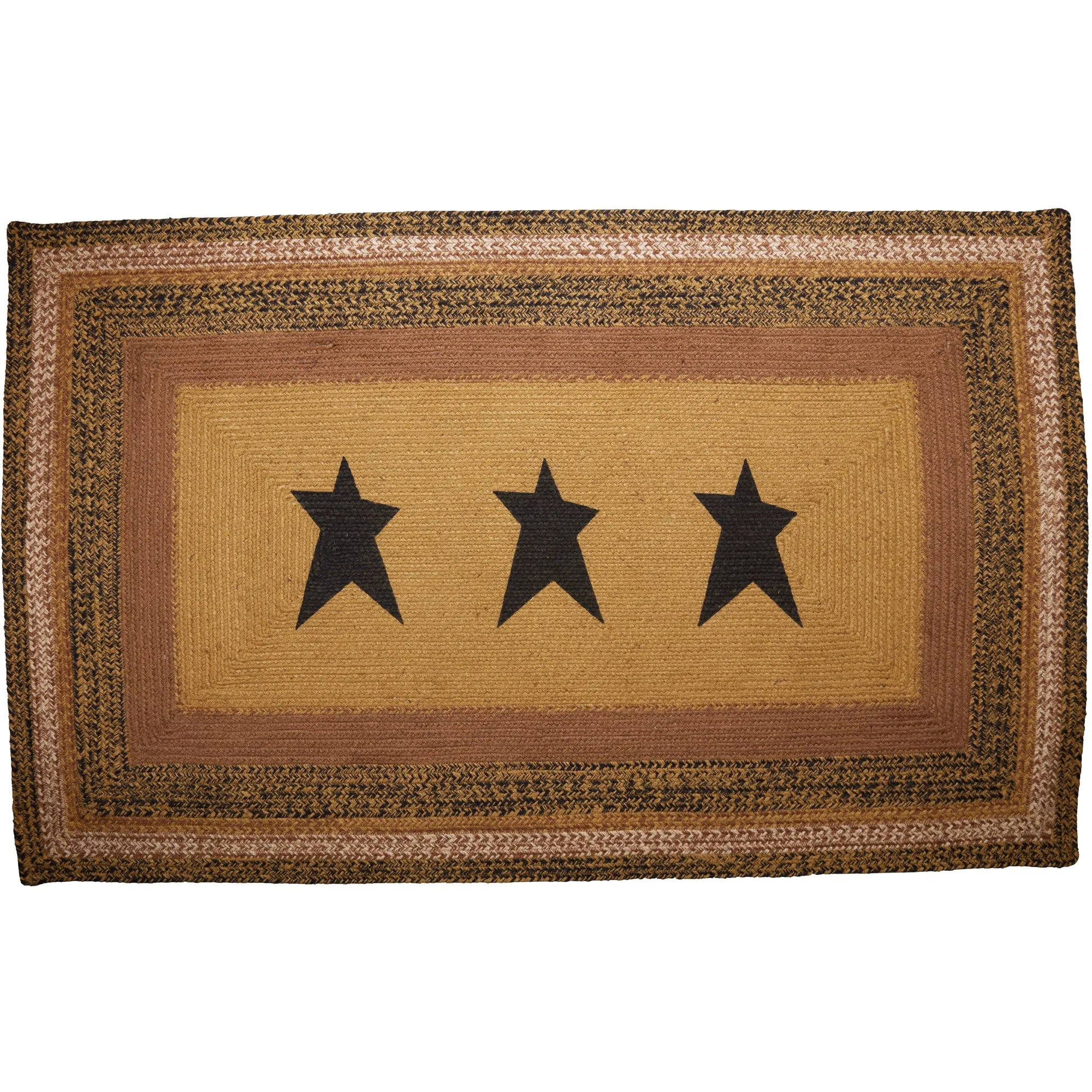 Kettle Grove Jute Rug Stencil Stars