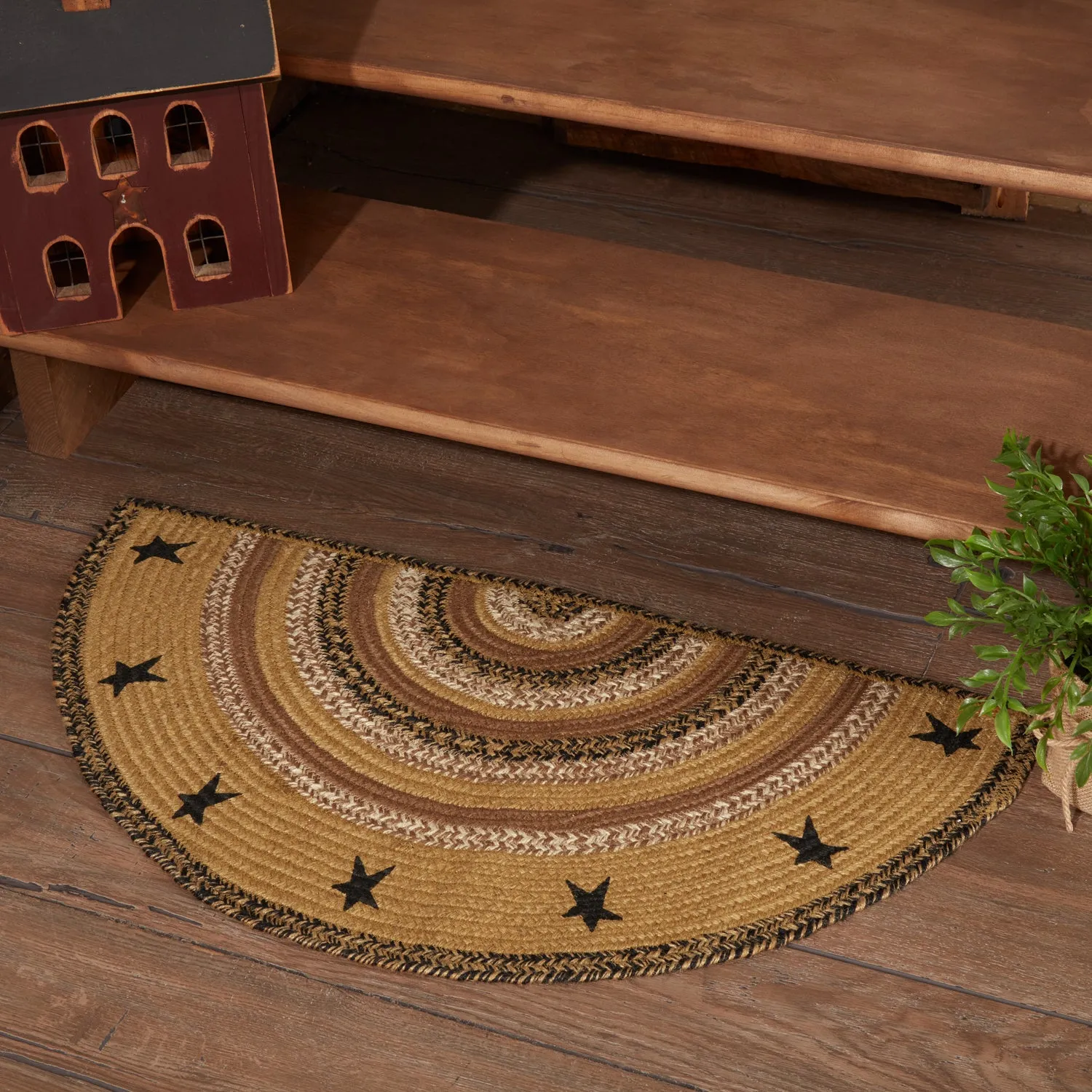 Kettle Grove Jute Rug Stencil Stars