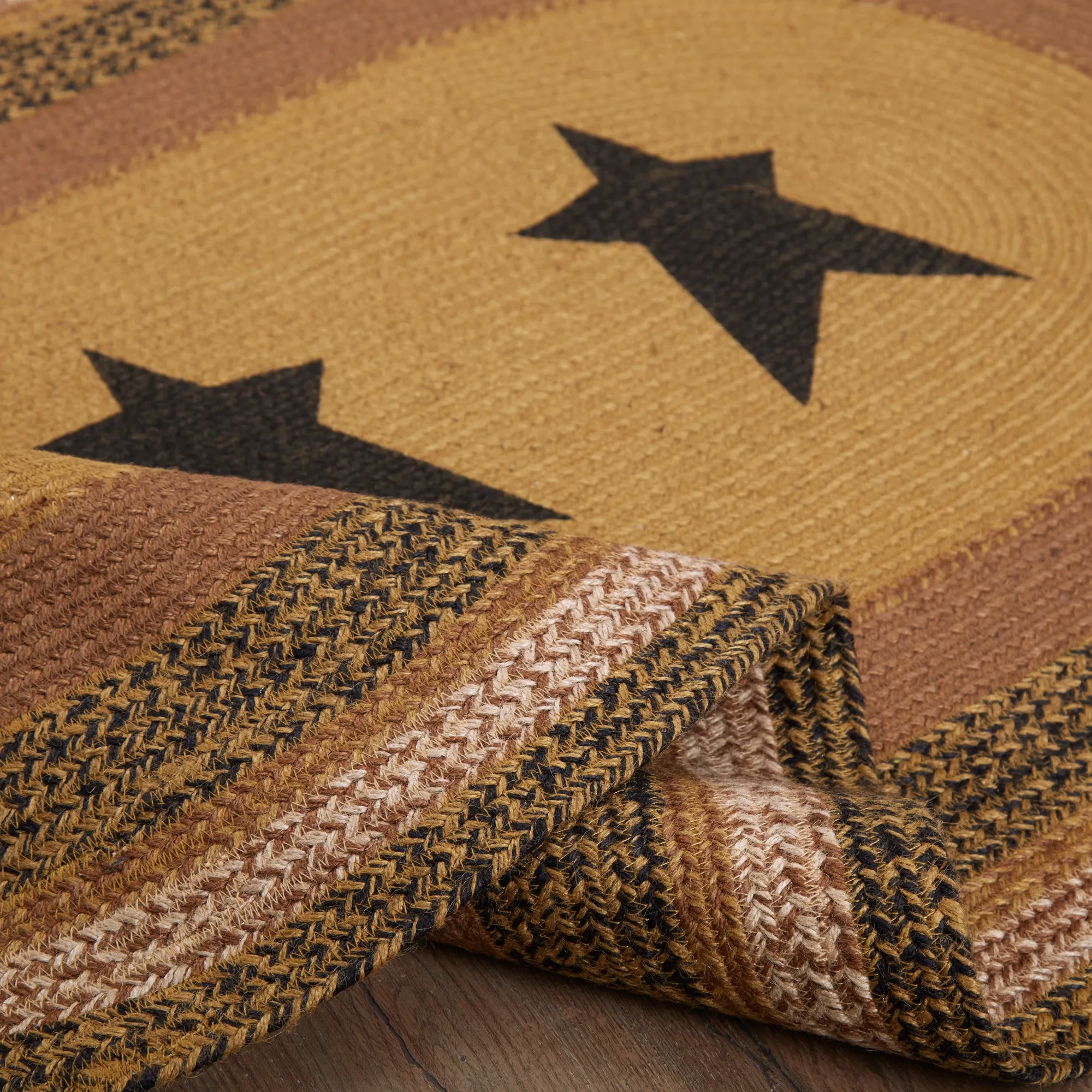 Kettle Grove Jute Rug Stencil Stars