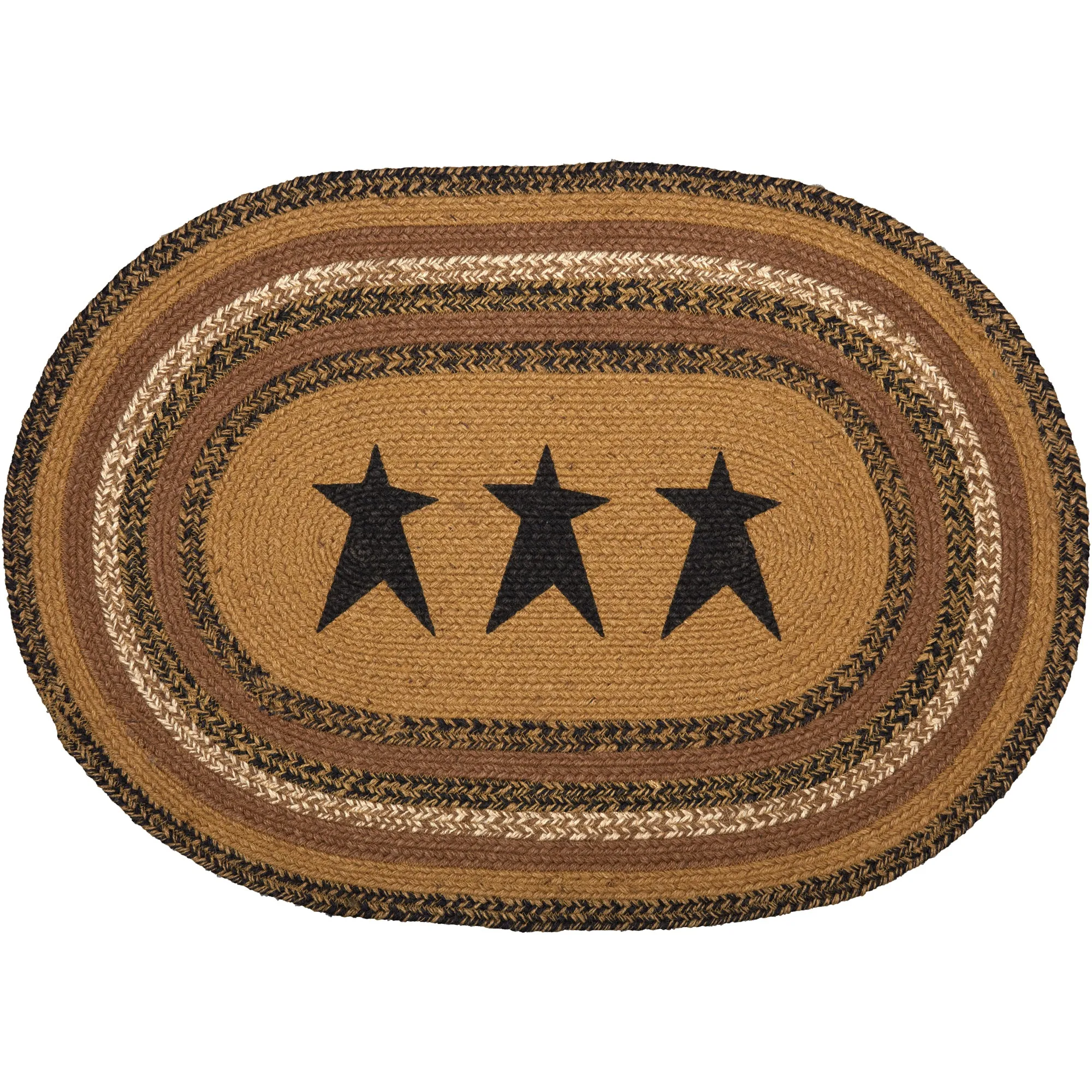 Kettle Grove Jute Rug Stencil Stars