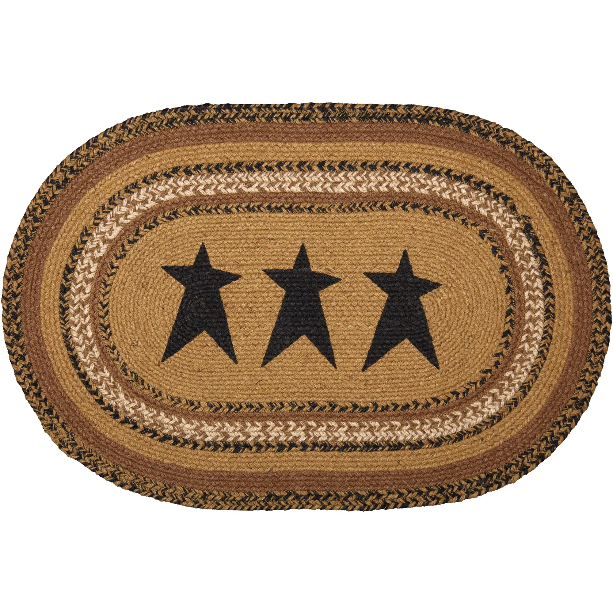 Kettle Grove Jute Rug Stencil Stars