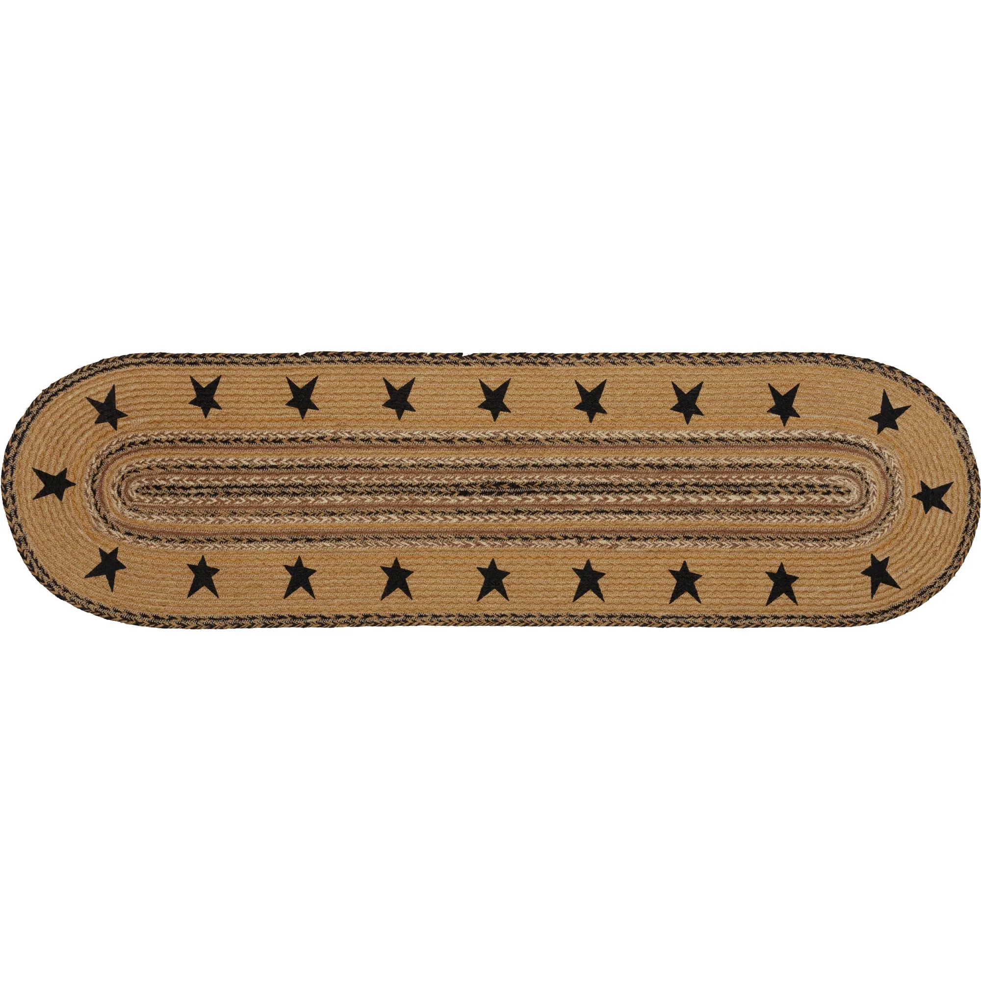 Kettle Grove Jute Runner Stencil Stars Border