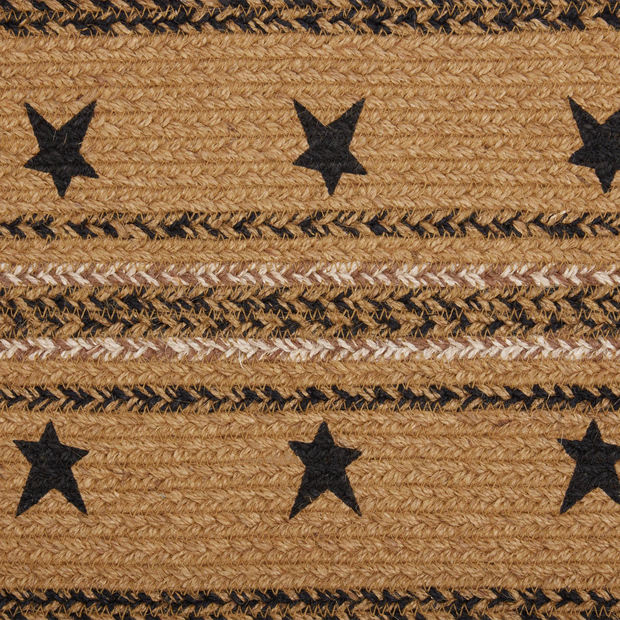 Kettle Grove Jute Runner Stencil Stars Border