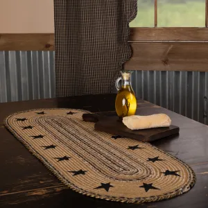 Kettle Grove Jute Runner Stencil Stars Border