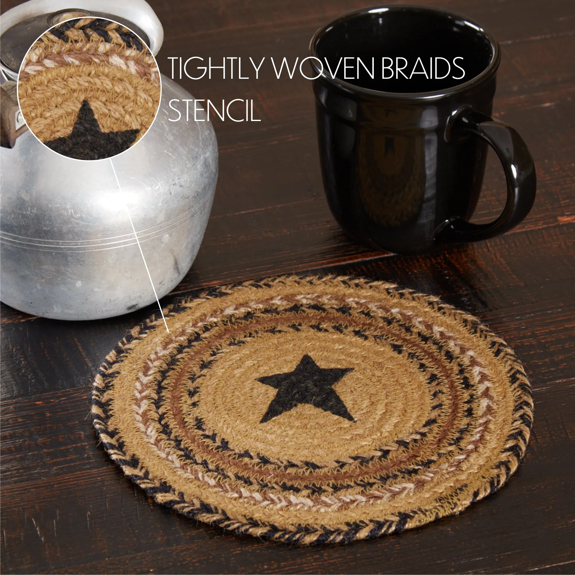 Kettle Grove Jute Trivet Stencil Star