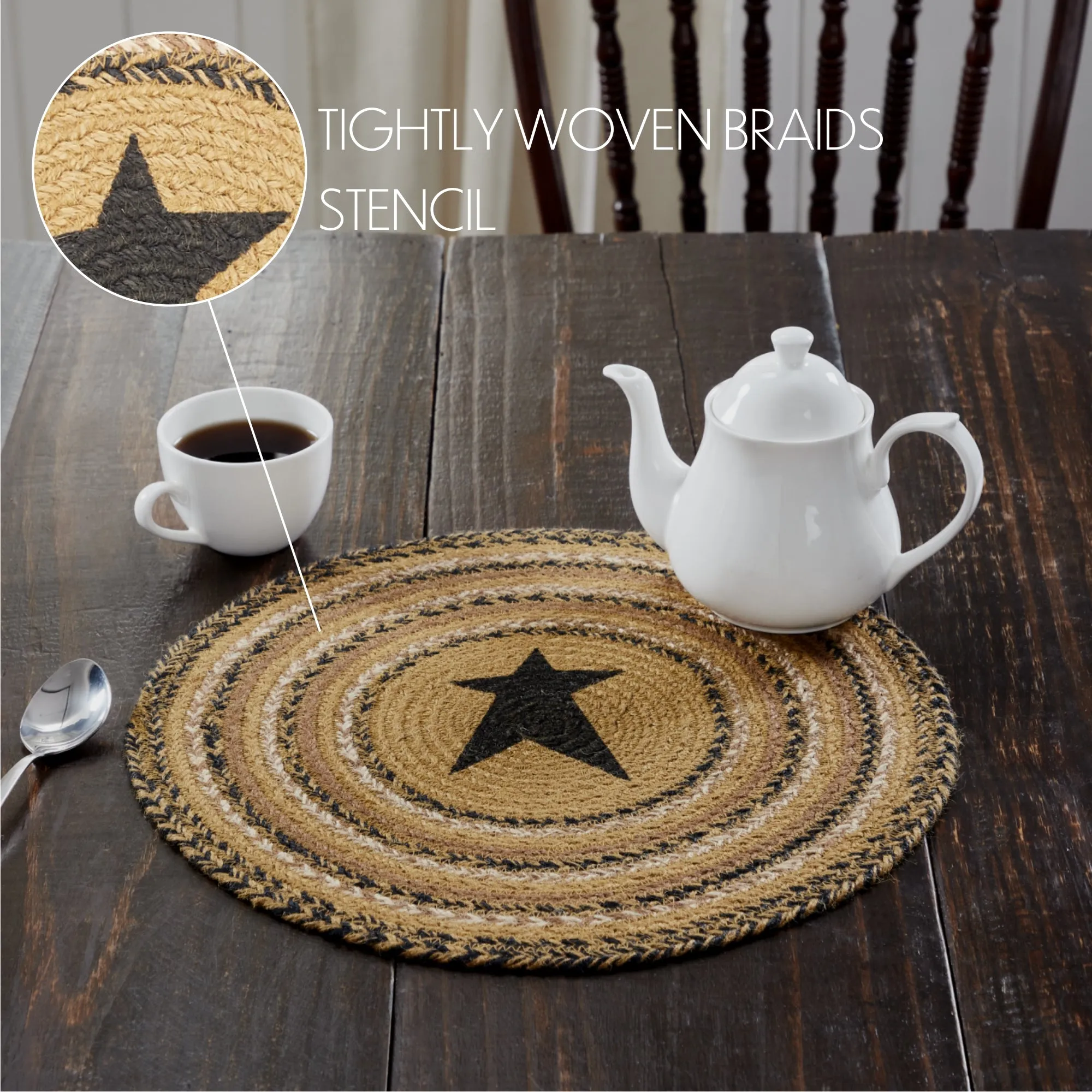 Kettle Grove Jute Trivet Stencil Star