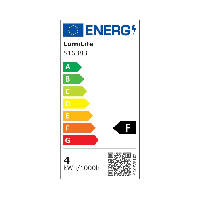 LUMiLiFe 4W GU10 LED Glass Spotlight - 345lm - 5000K