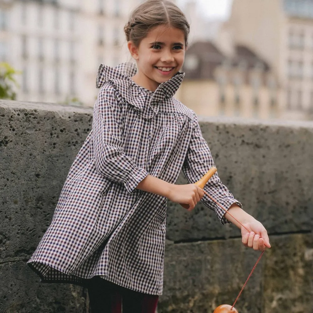 Mary Gingham Dress with Collar