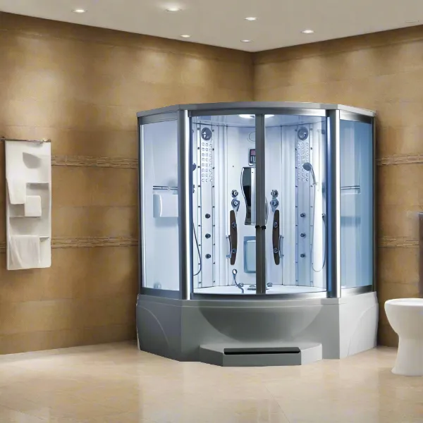 Mesa WS-608A 2 Person Corner Steam Shower with Jetted Tub - 63" x 63" x 85"