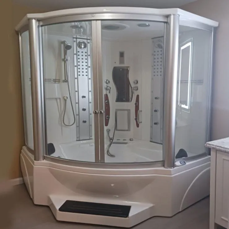 Mesa WS-608A 2 Person Corner Steam Shower with Jetted Tub - 63" x 63" x 85"