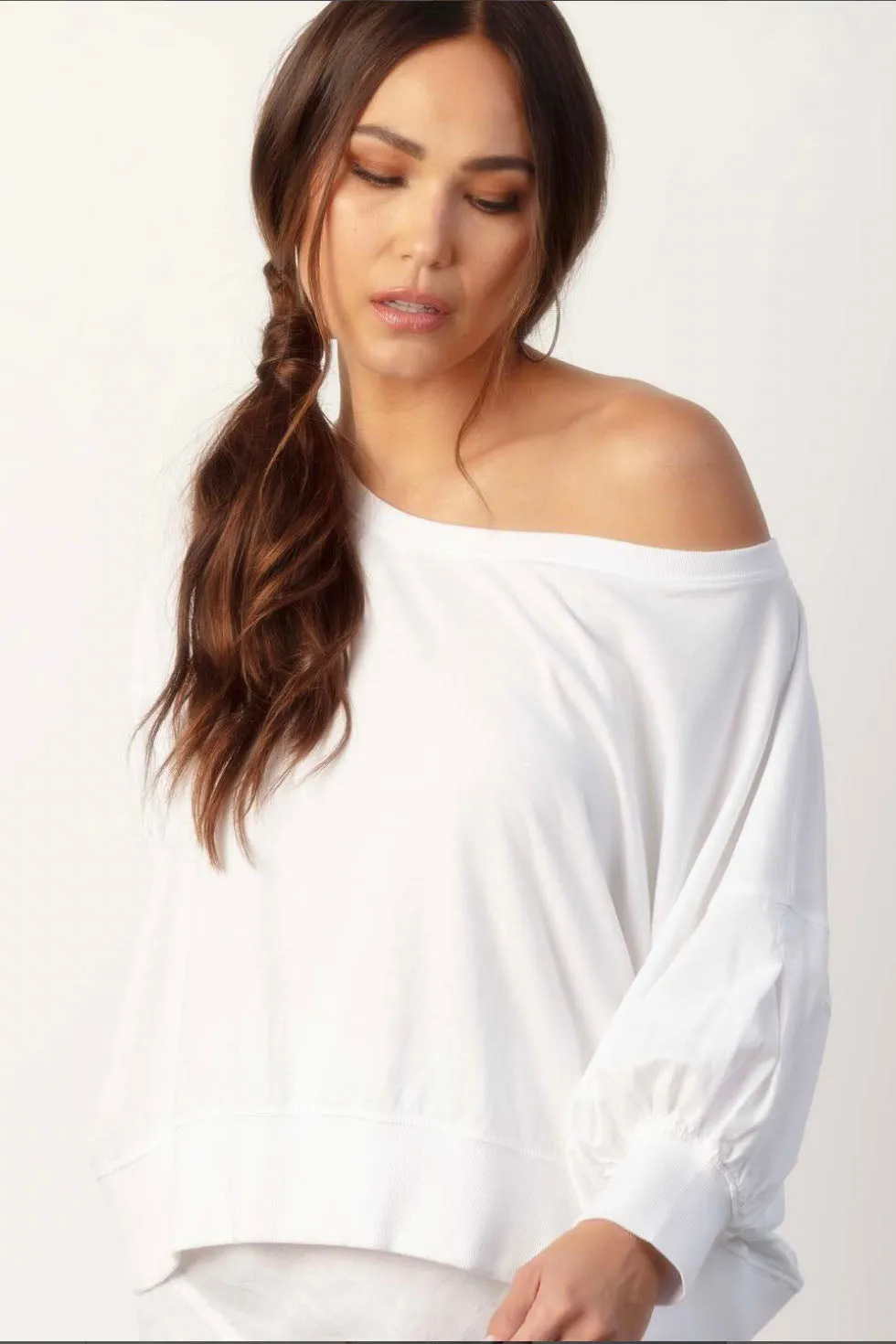 M.I.L.A. Puff Sleeve Off Shoulder Shirt