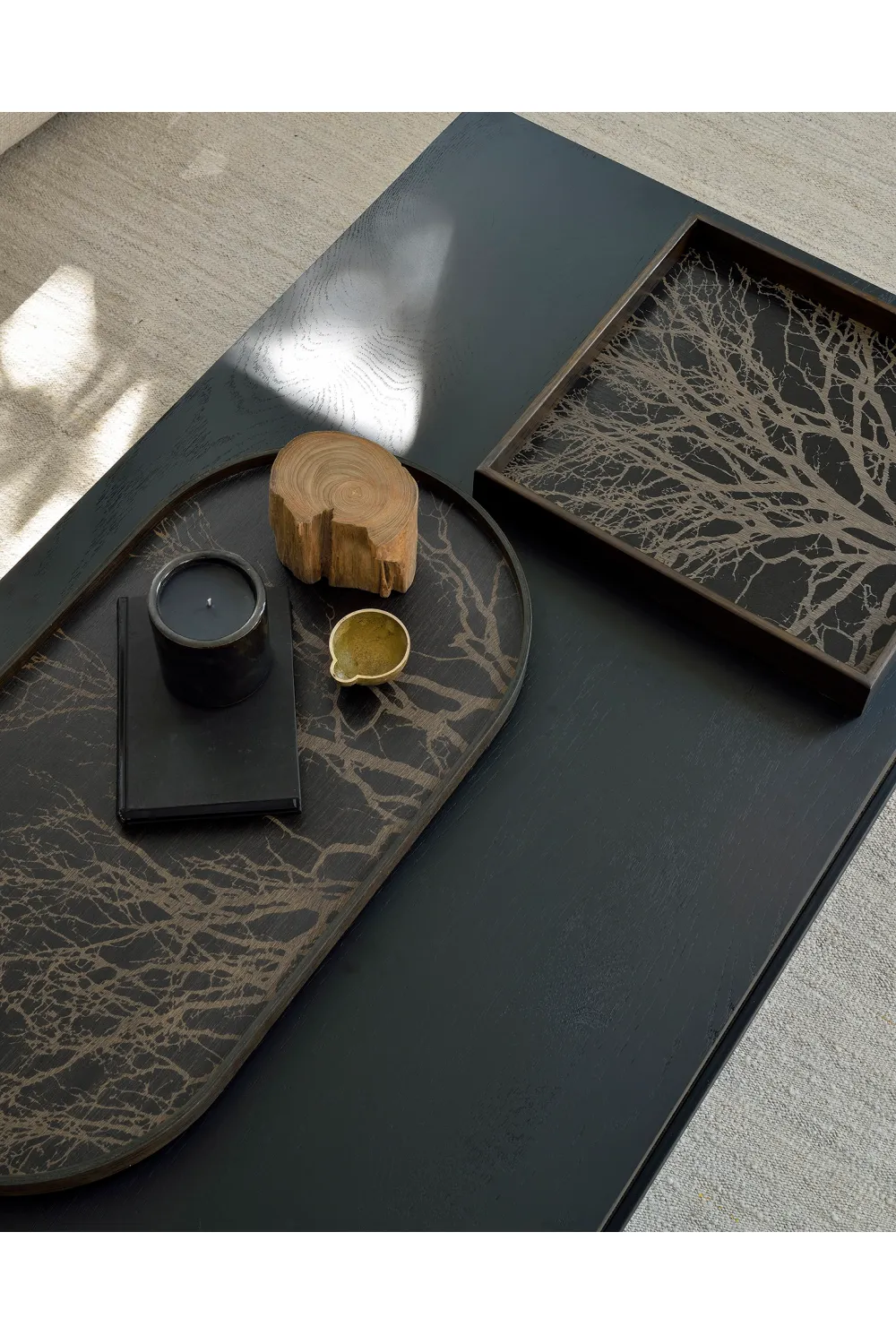 Oblong Hand-Painted Tray | Ethnicraft Tree