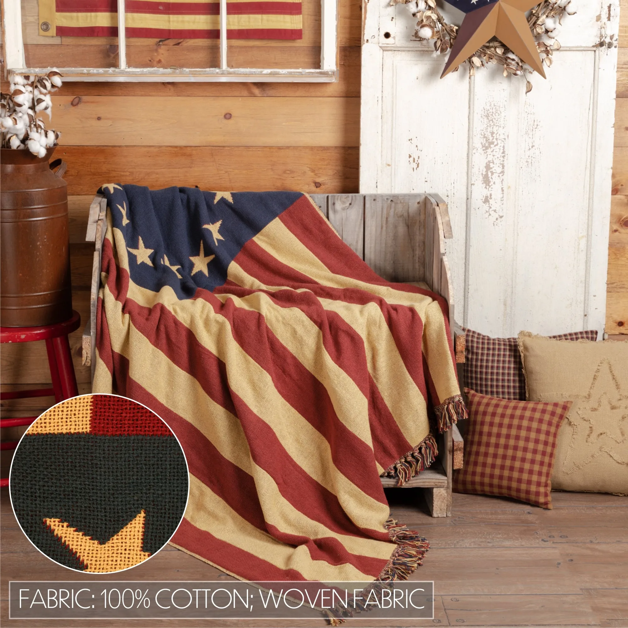 Old Glory Throw Woven 50x60