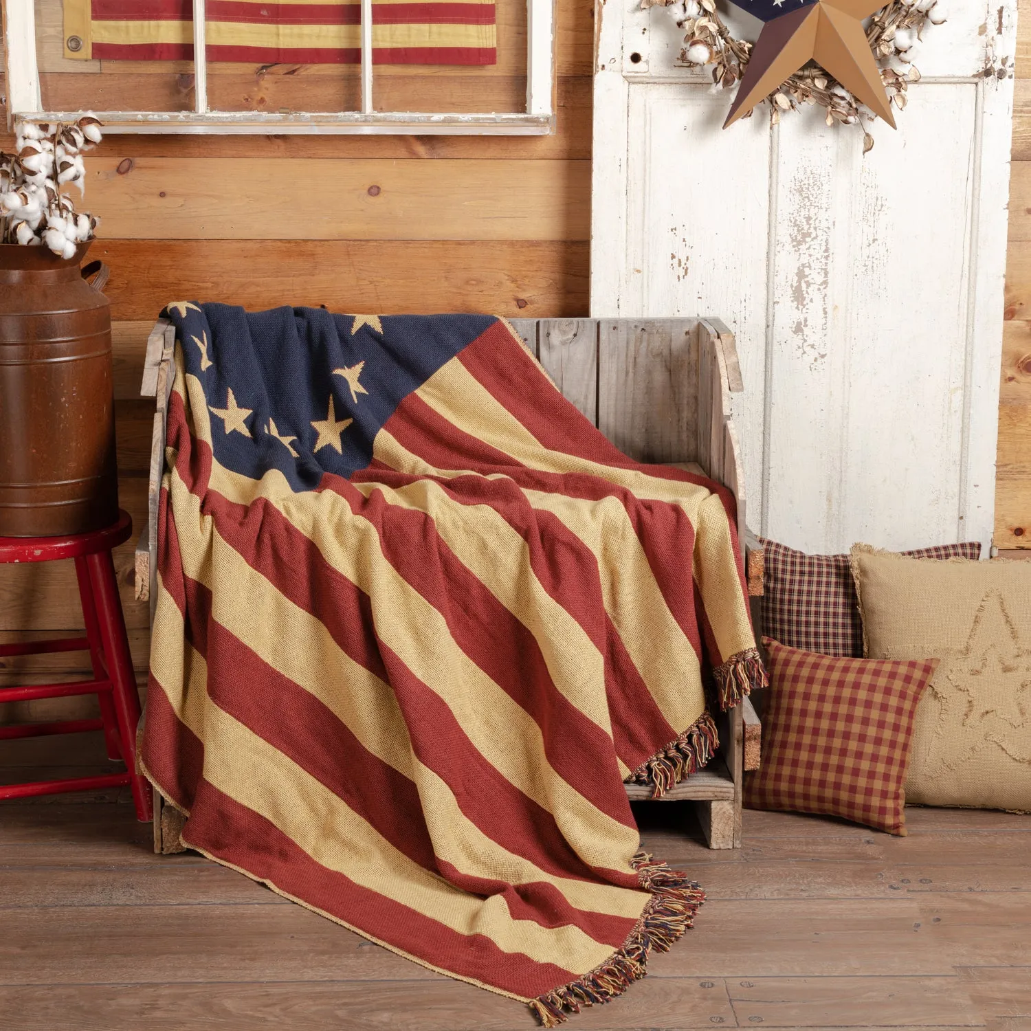 Old Glory Throw Woven 50x60