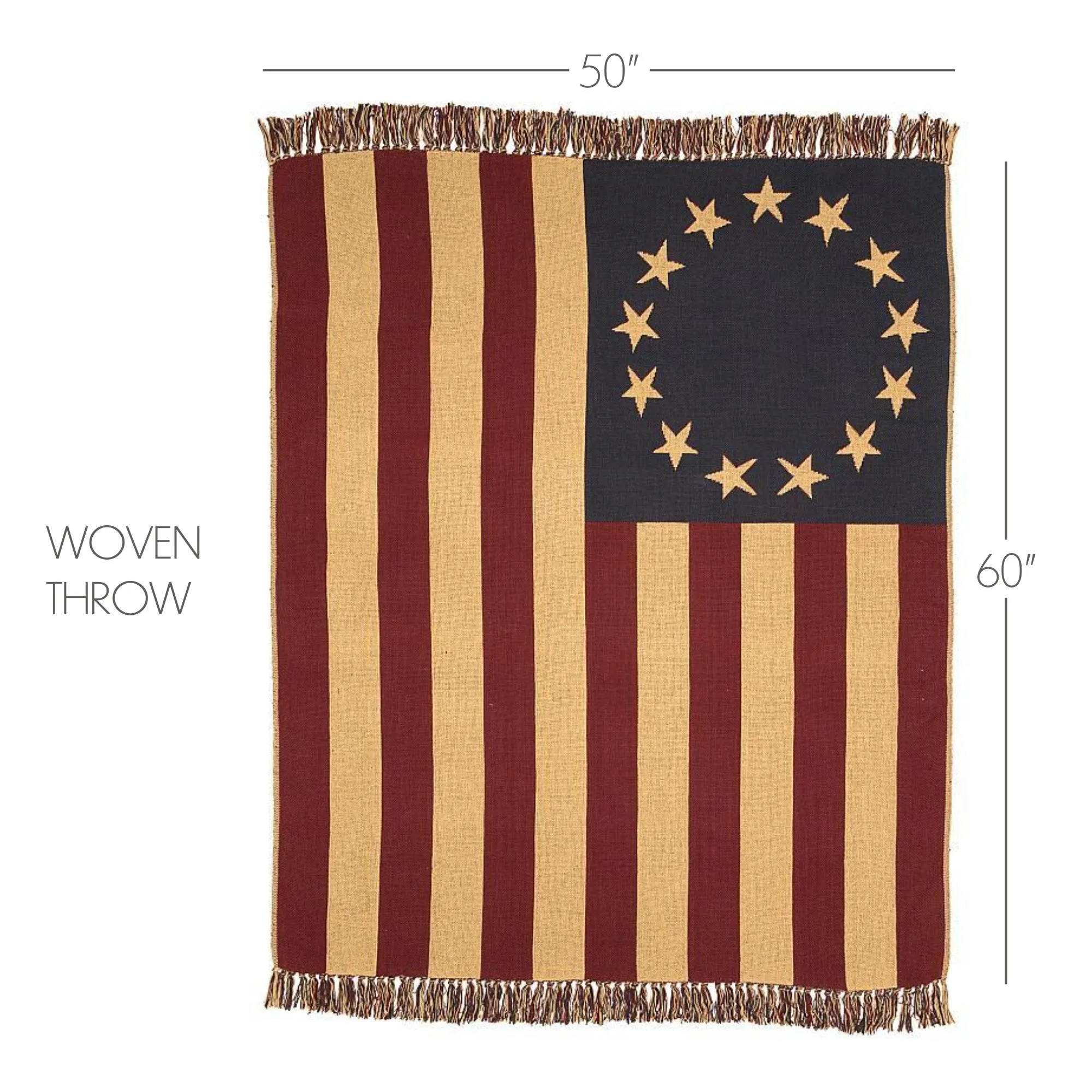 Old Glory Throw Woven 50x60