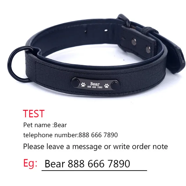 Personalized Soft Leather Adjustable Collars