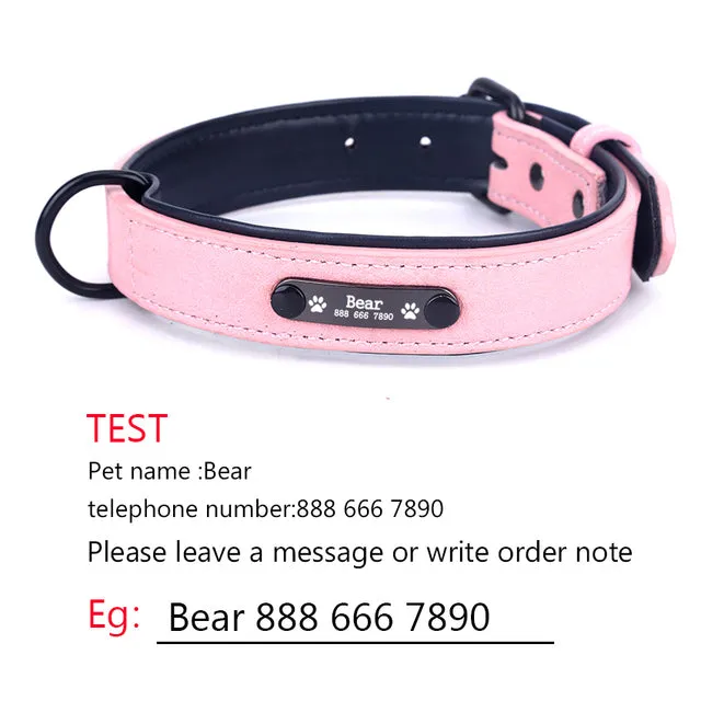 Personalized Soft Leather Adjustable Collars