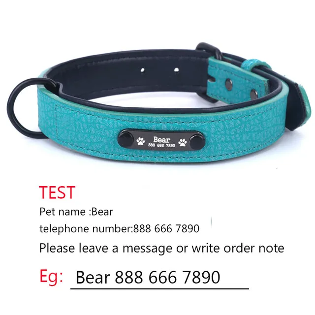 Personalized Soft Leather Adjustable Collars