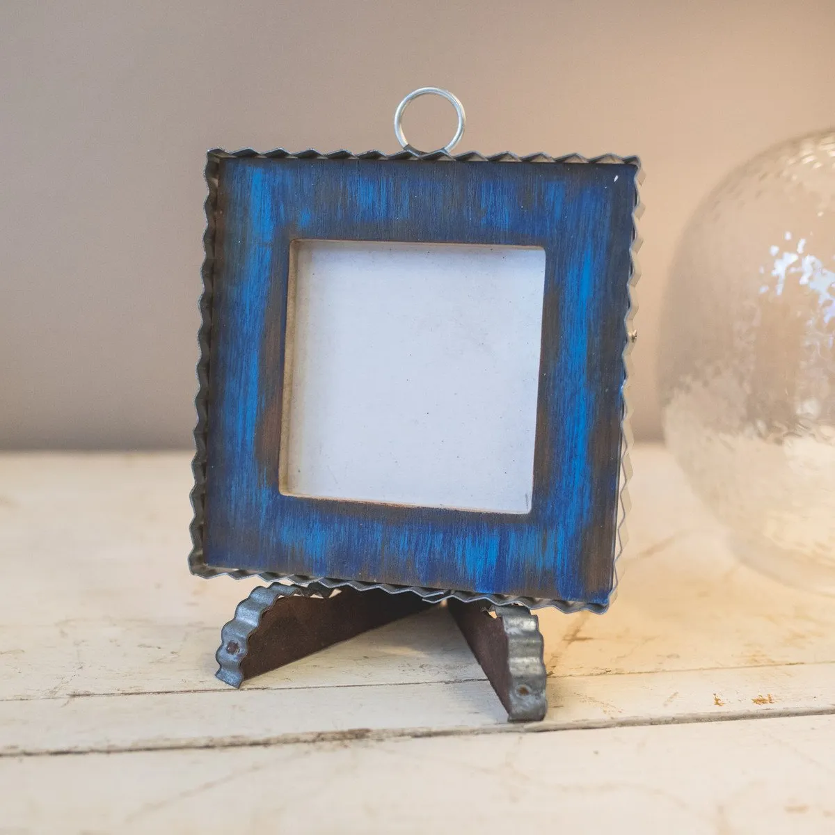 Pie Crust Photo Frame, Blue Mini Gallery Art