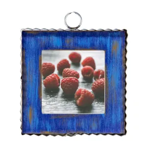 Pie Crust Photo Frame, Blue Mini Gallery Art