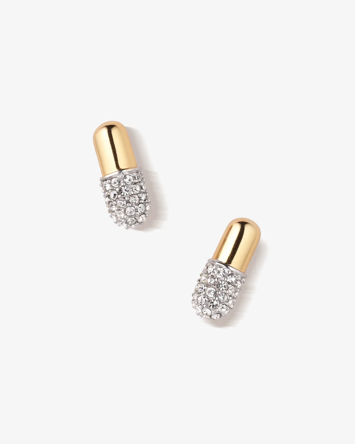 Pill Pavé Stud Earrings