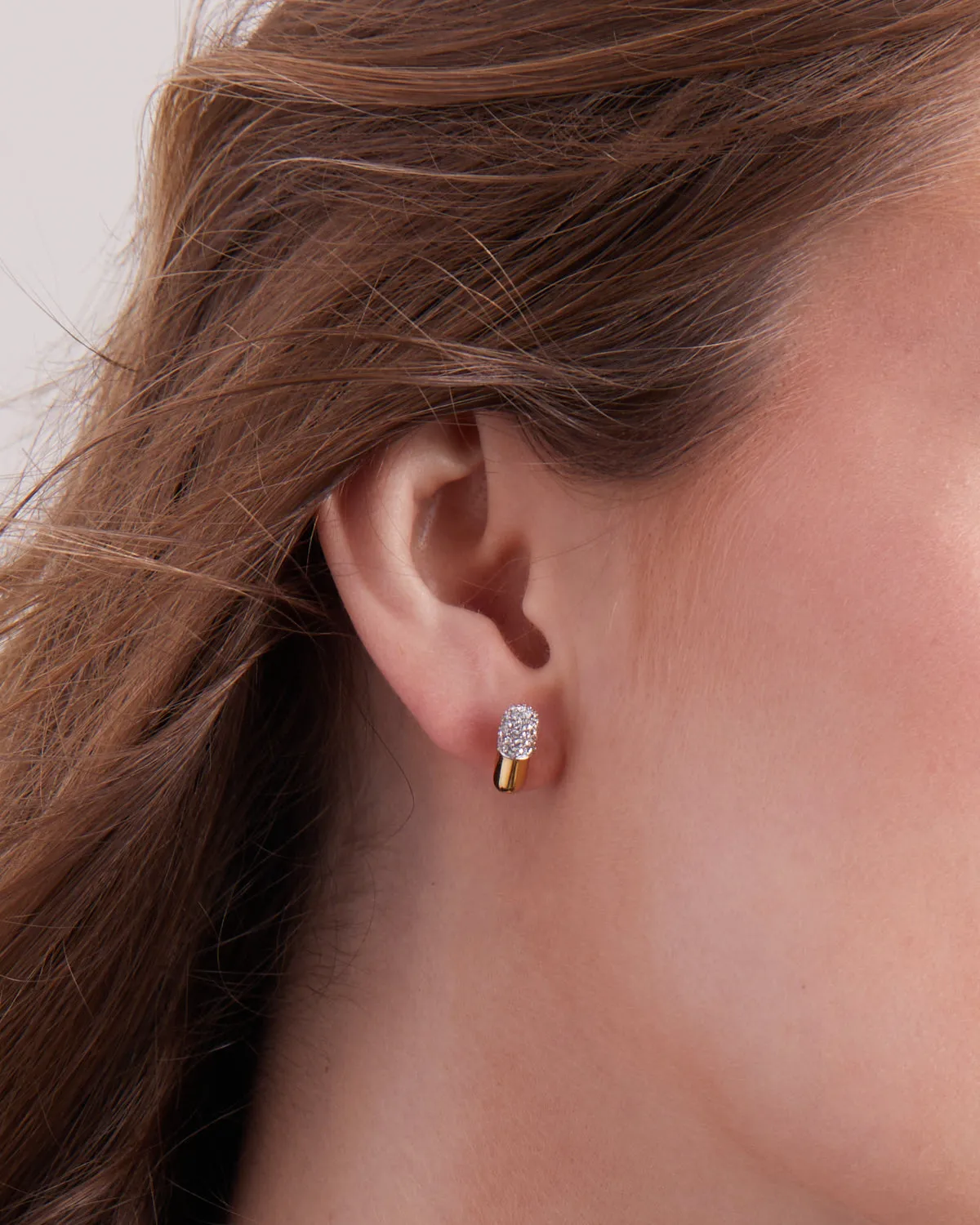 Pill Pavé Stud Earrings