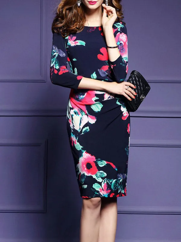 Queen Flower Midi Dress