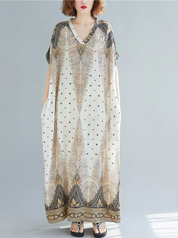 Rhombus Sprout Kaftan Dress