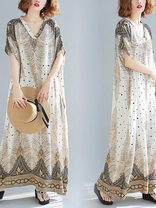 Rhombus Sprout Kaftan Dress