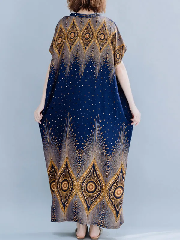 Rhombus Sprout Kaftan Dress