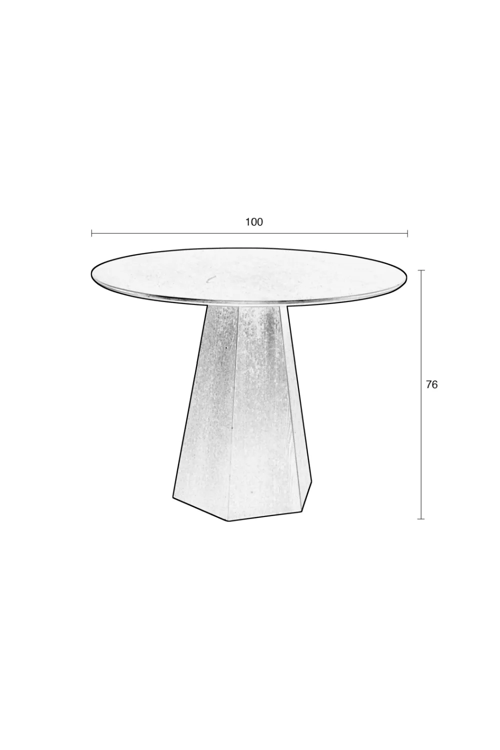 Round Black Dining Table | Zuiver Pilar